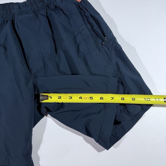 Birddogs Men’s Athletic Shorts Medium Navy Coral Trim Built-in Liner Gym Swim - Picture 5 of 5